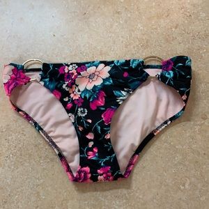 NEW XS Floral Pinks Bikini Bottom